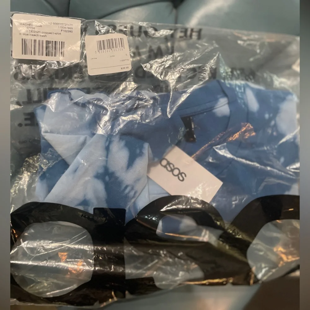 NWT ASOS size L tie-dye cropped t-shirt - Picture 3 of 4